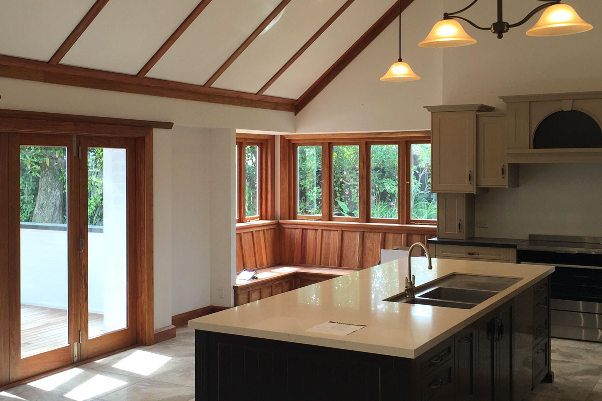 Interior alteration with timber joinery by Simon Penn Building.
